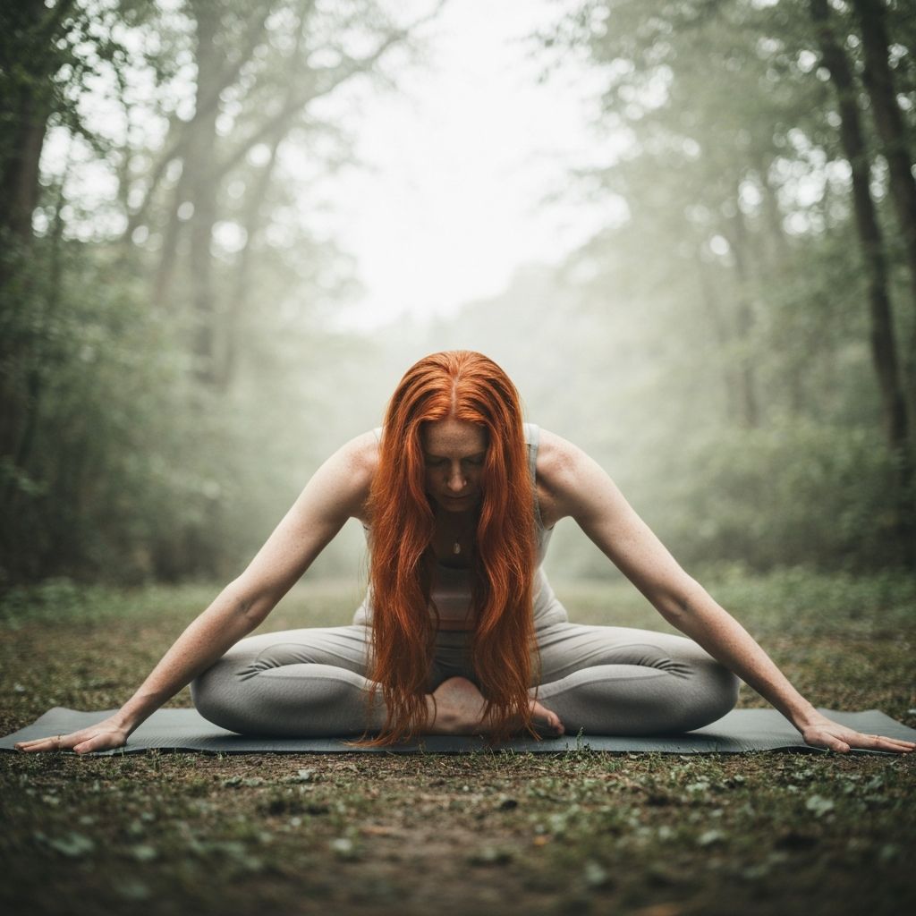 Γαλήνια θέση διαλογισμού που απεικονίζει την ευεξία του σώματος